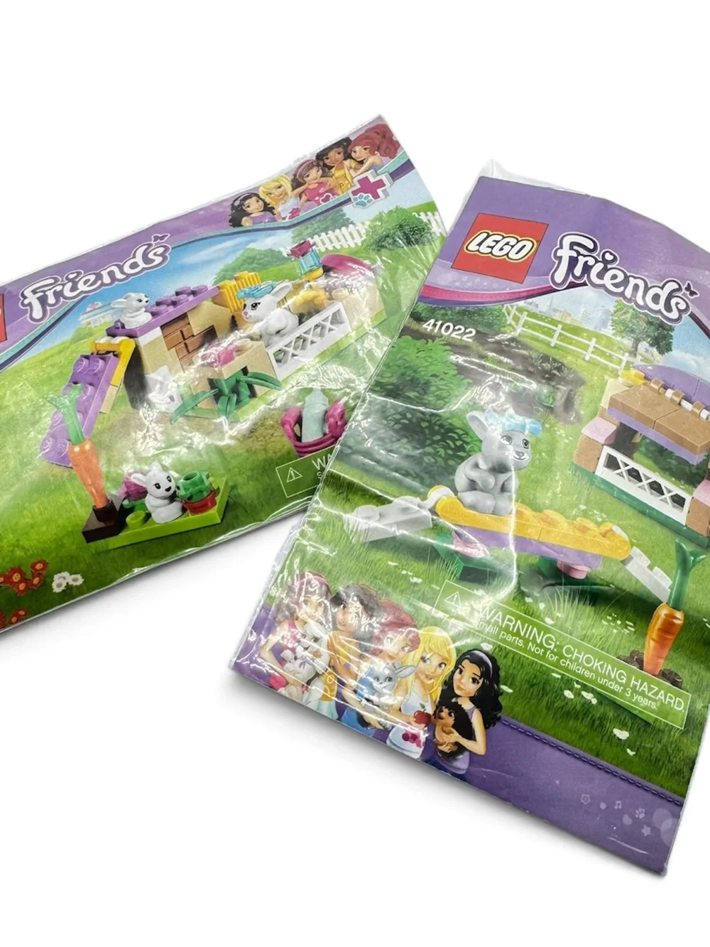 LEGO Friends Lot 41087 & 41022 Bunny & Banies, Bunny’s Hutch Complete Sets